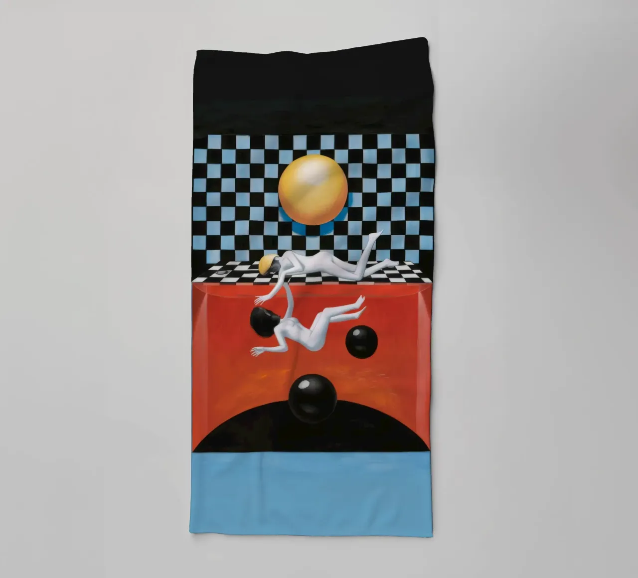 Checkered Sun Abstraction towel by Pan Denim