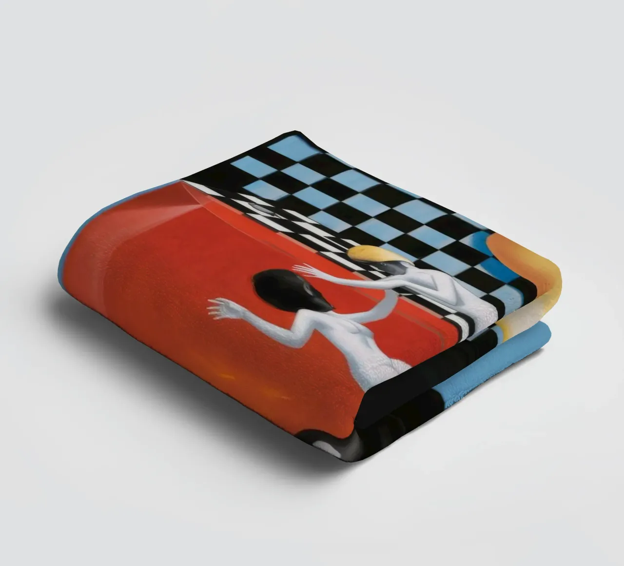 Checkered Sun Abstraction towel by Pan Denim