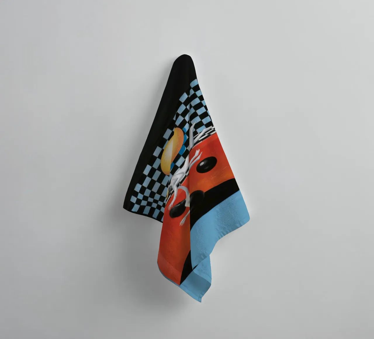 Checkered Sun Abstraction towel by Pan Denim