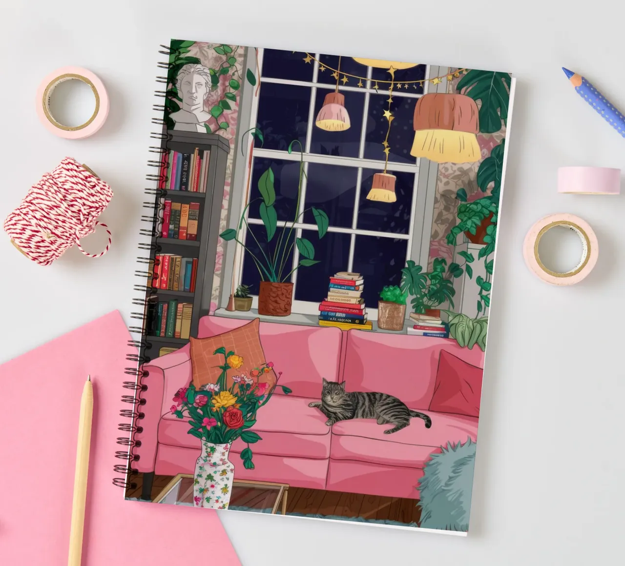 Nocturnal Reading Sanctuary spiral notebook by Haven Fantasy
