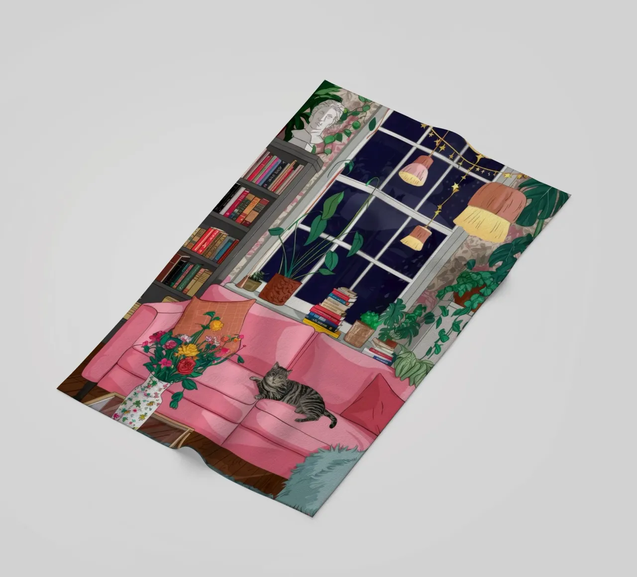 Nocturnal Reading Sanctuary beach towel by Haven Fantasy