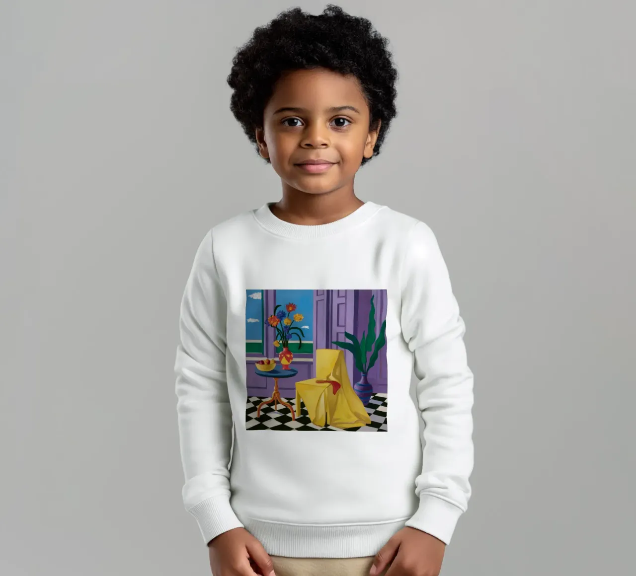 Drappo giallo Immobile felpa bambino da Haven Fantasy