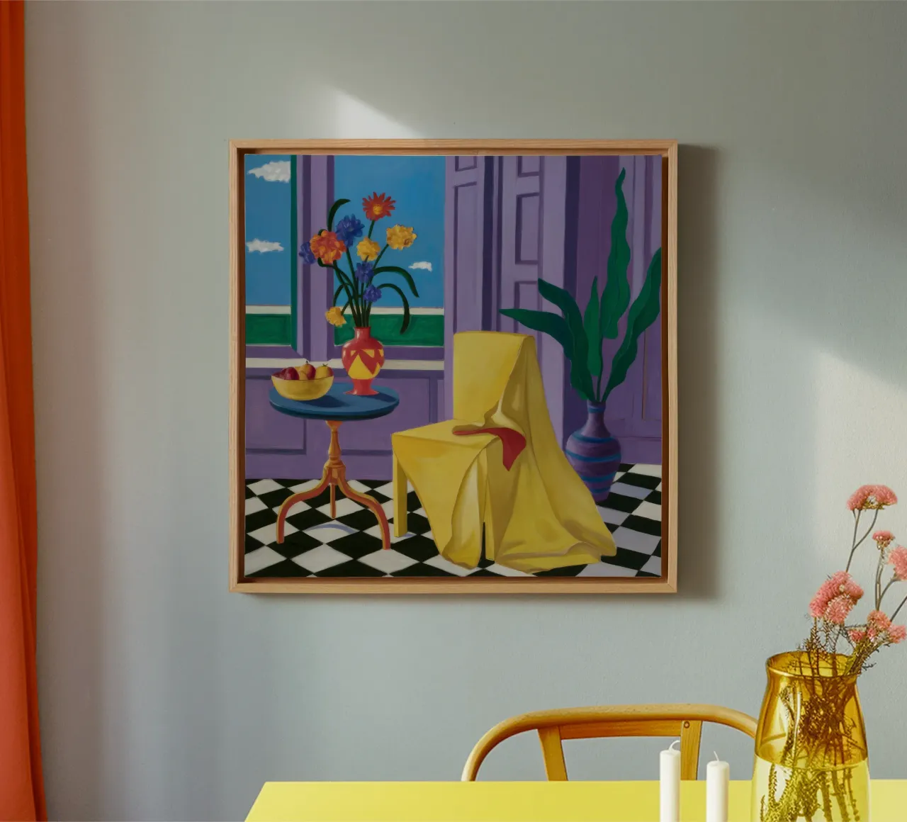 Drap jaune Immobilité toile de Haven Fantasy