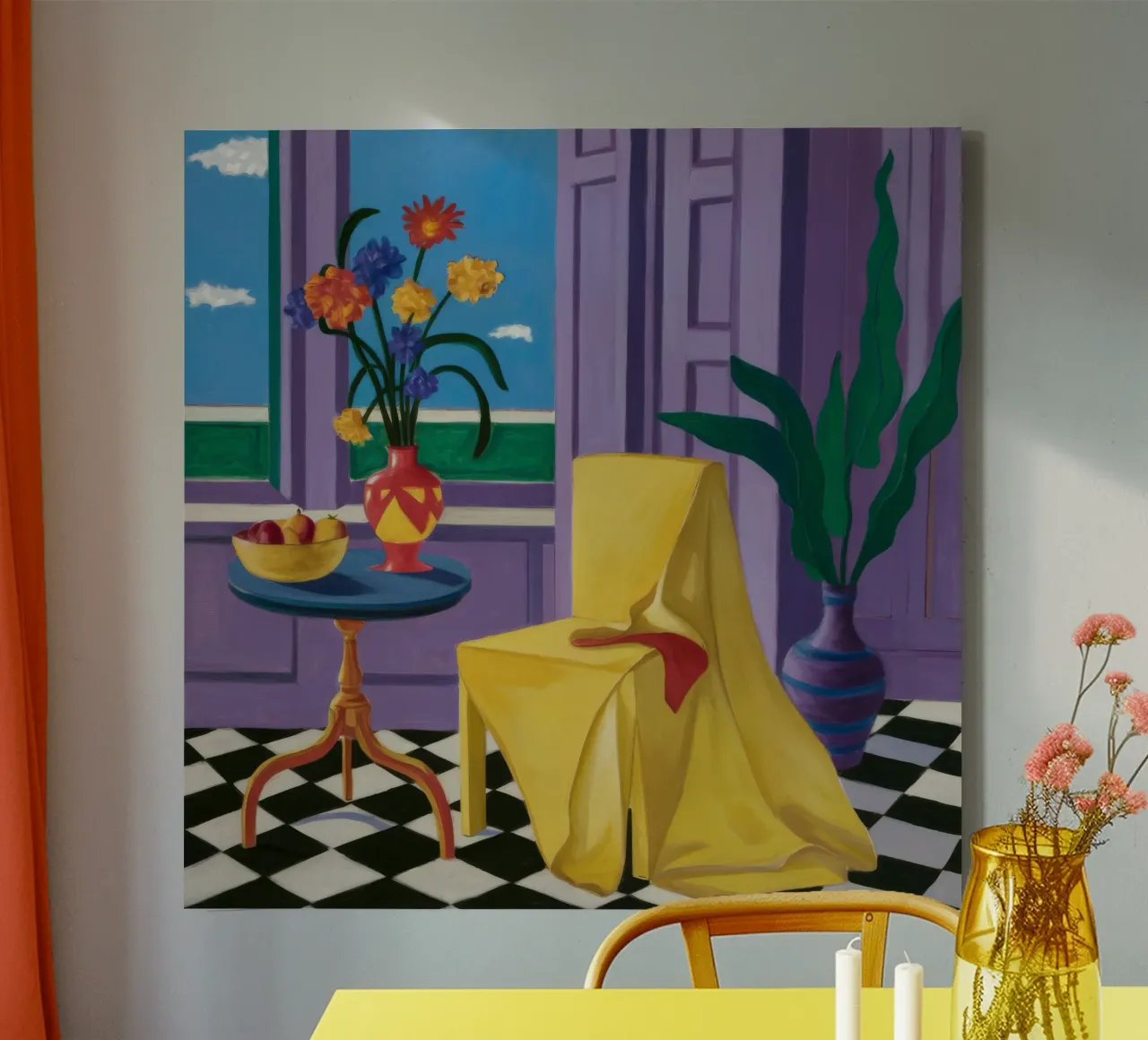 Drap jaune Immobilité toile de Haven Fantasy