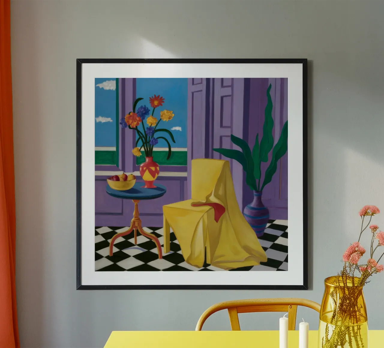 Yellow Drape Stillness poster by Haven Fantasy