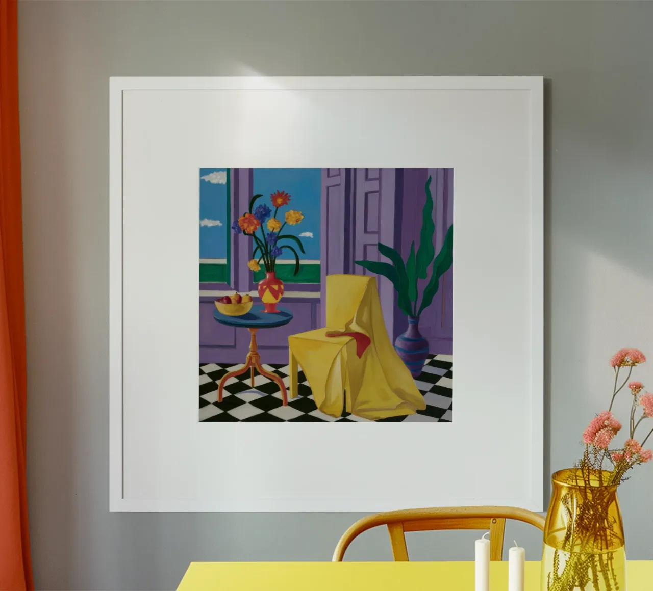 Yellow Drape Stillness poster by Haven Fantasy