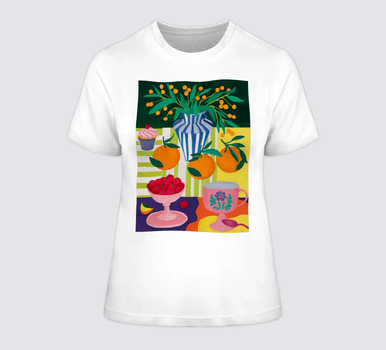 Arrêt sur image du Sundae aux agrumes t-shirt ajusté pour femmes de Tiga Bersama