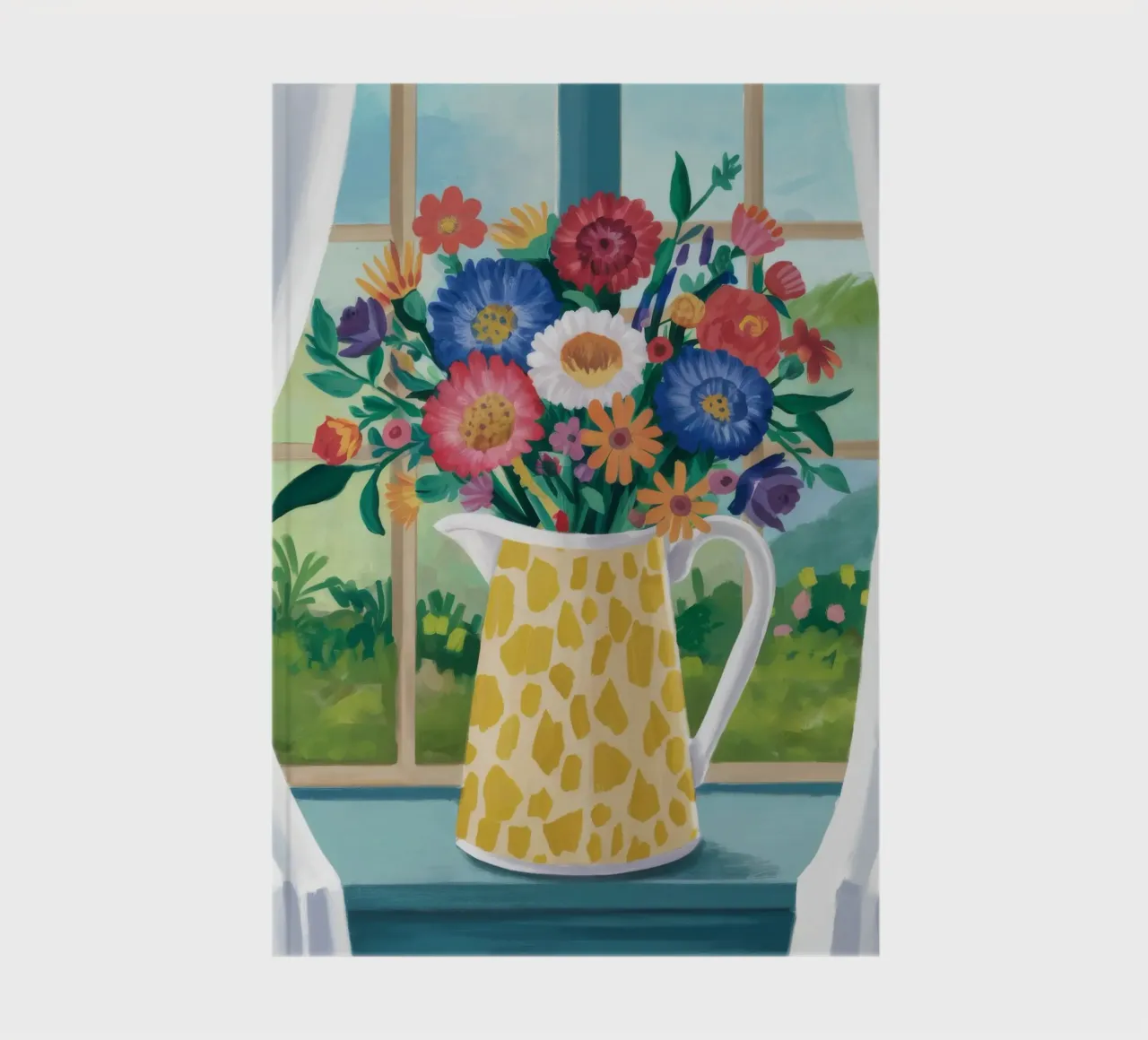 Window Pane Bouquet notebook by Fable Tempa