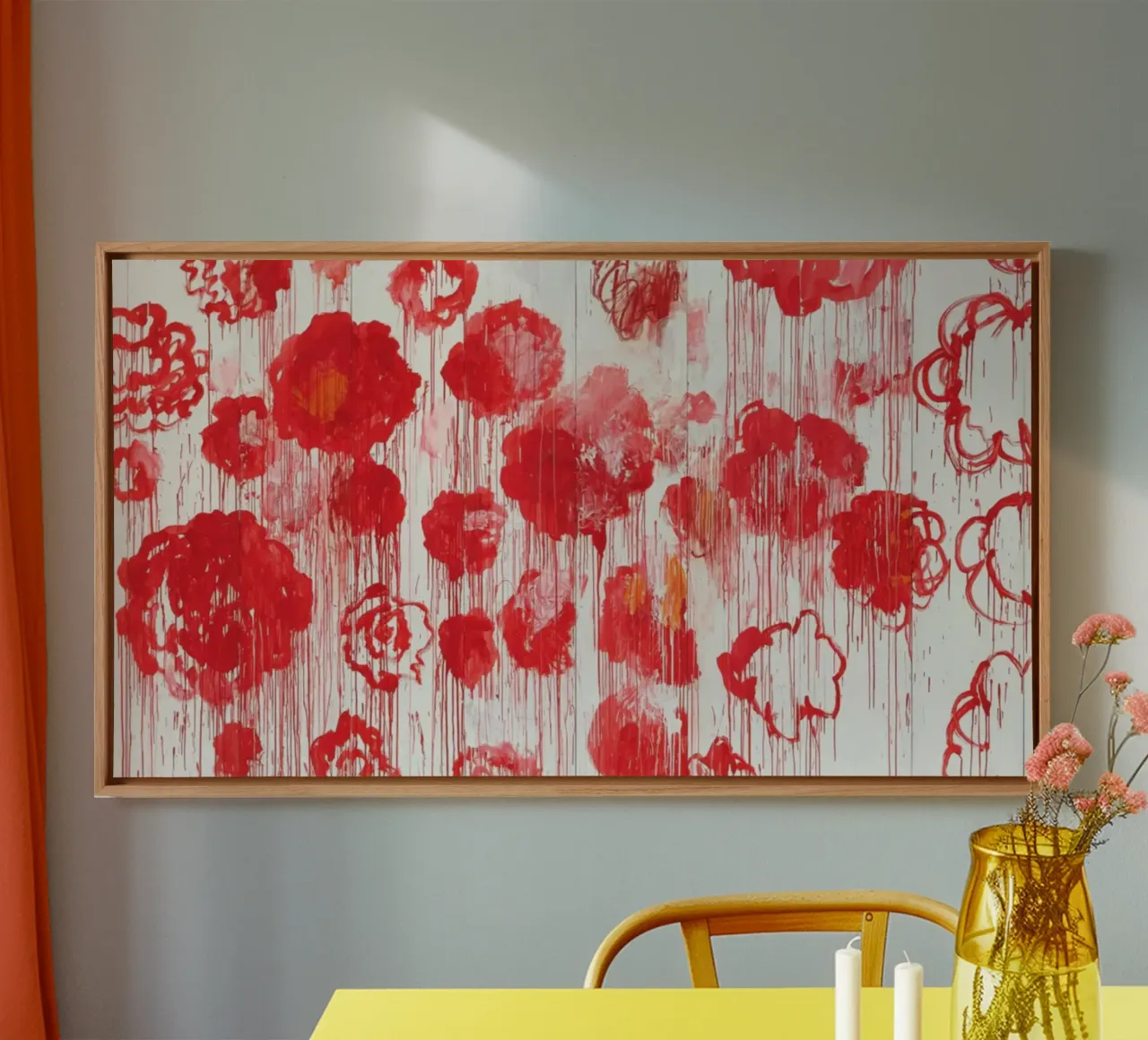 Poster di Cy Twombly in fiore tela con Cornice a cassetta da Albertopant