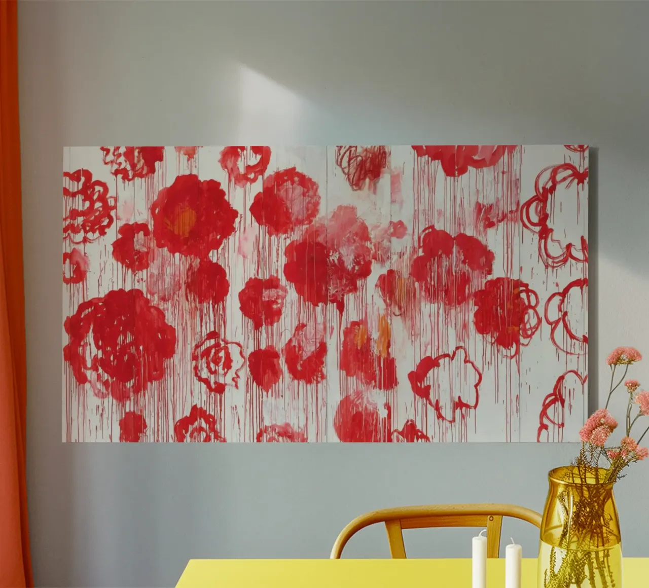 Poster di Cy Twombly in fiore tela con Cornice a cassetta da Albertopant