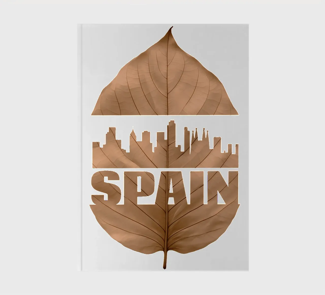città di spagna skyline fogliare ilustrazione diario da kahfiza