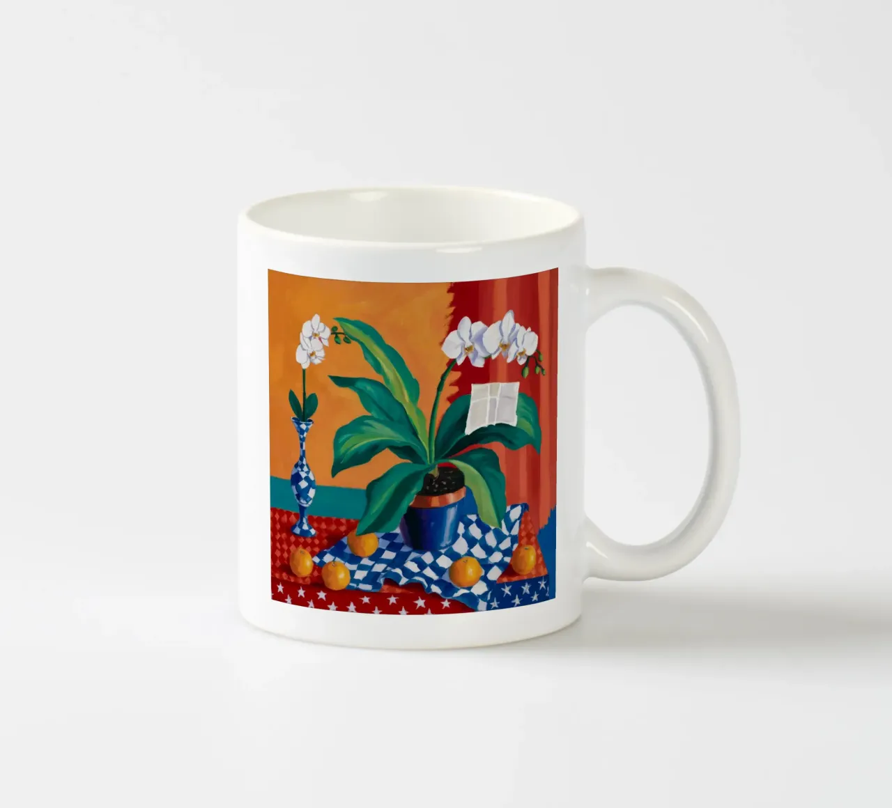 Orchidea e percalle tazza in ceramica da Fable Tempa