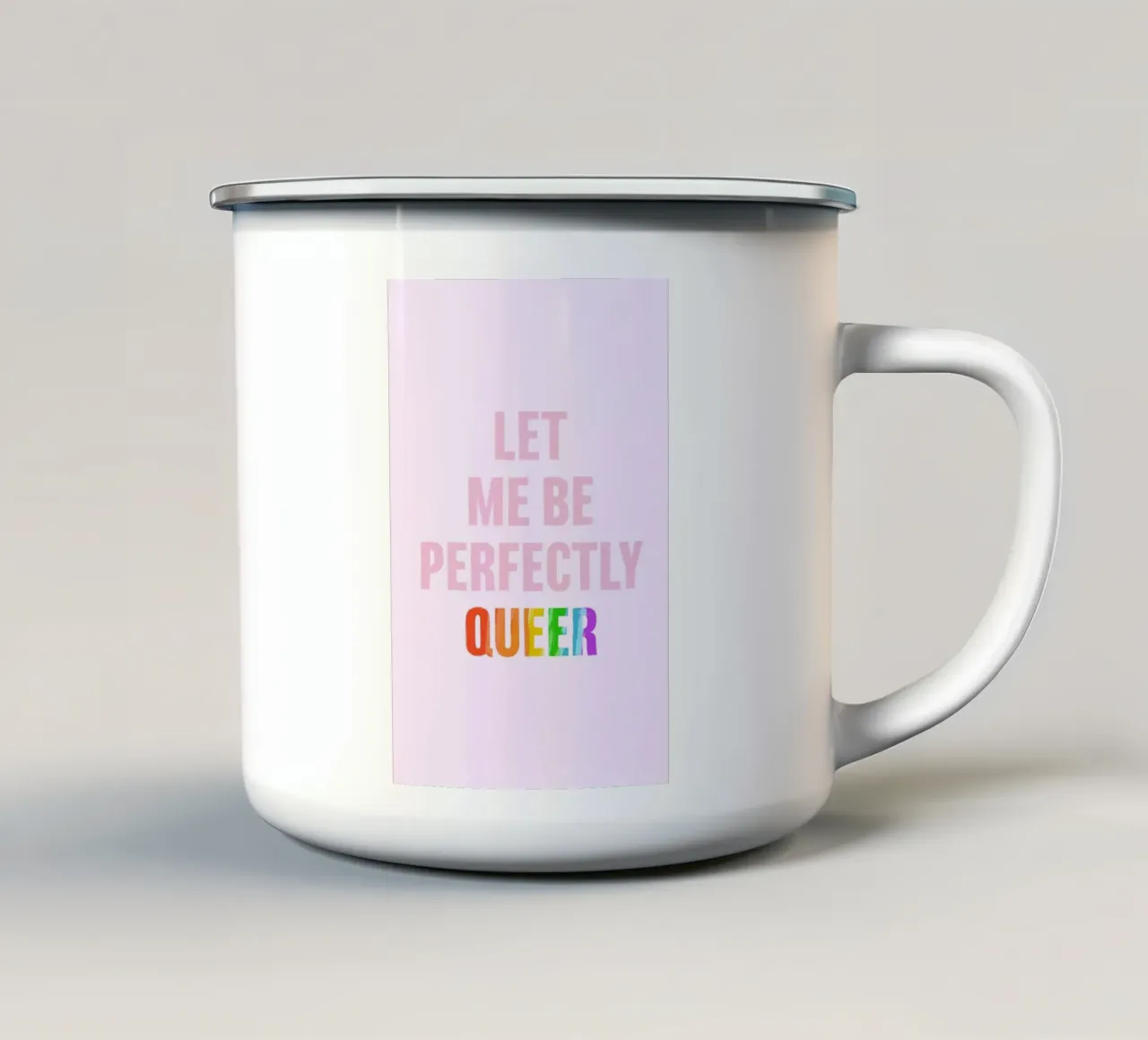 Let Me Be Queer tazza in smalto da Studio One