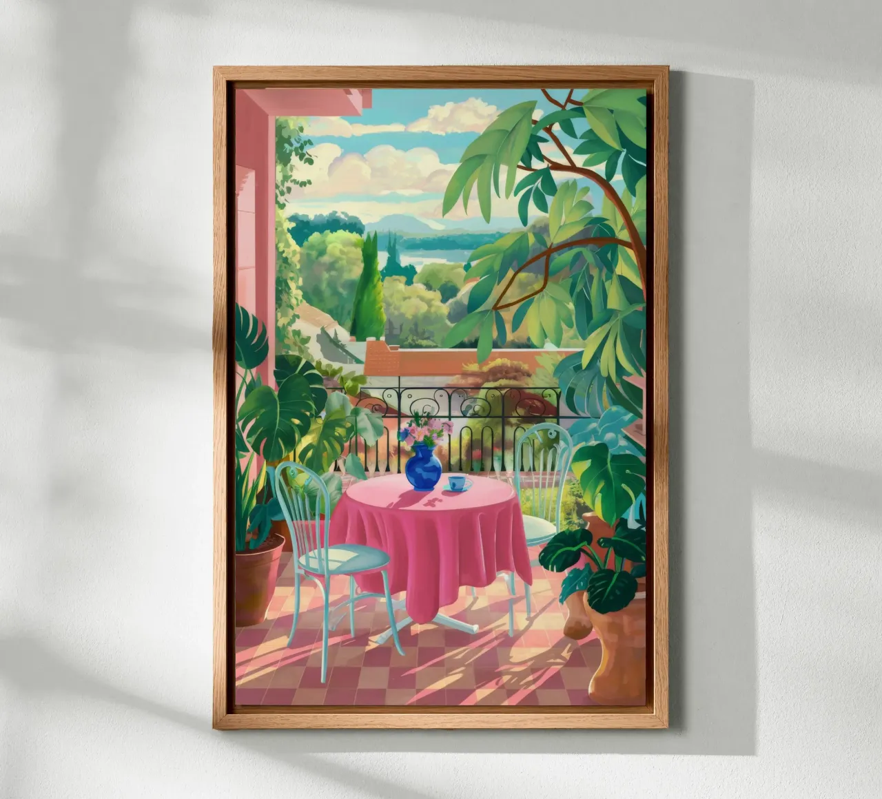 Terrazza Sogno di Pranzo tela con Cornice a cassetta da Haven Fantasy