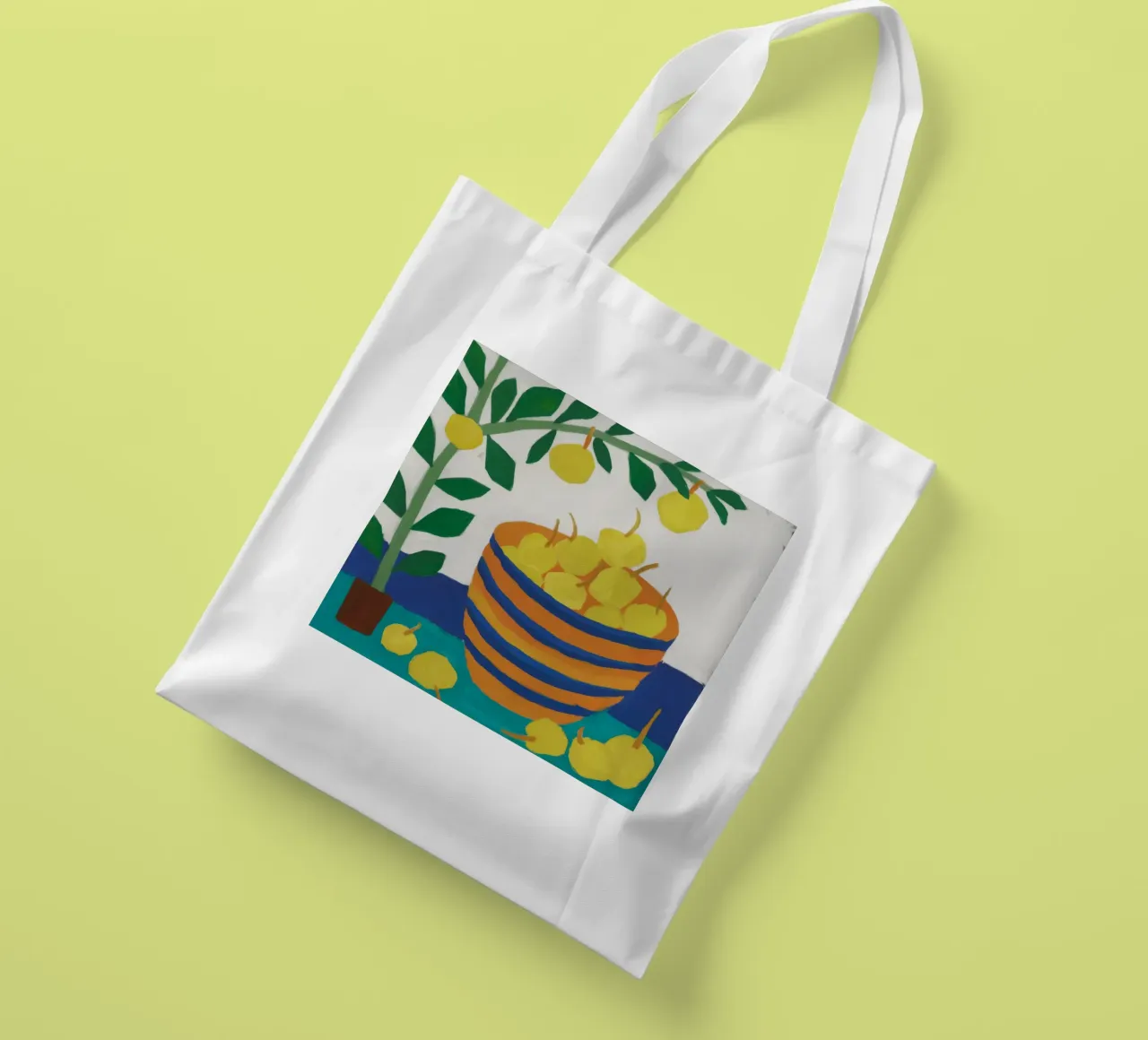 Lemon Bowl Stripes tote bag by Tiga Bersama