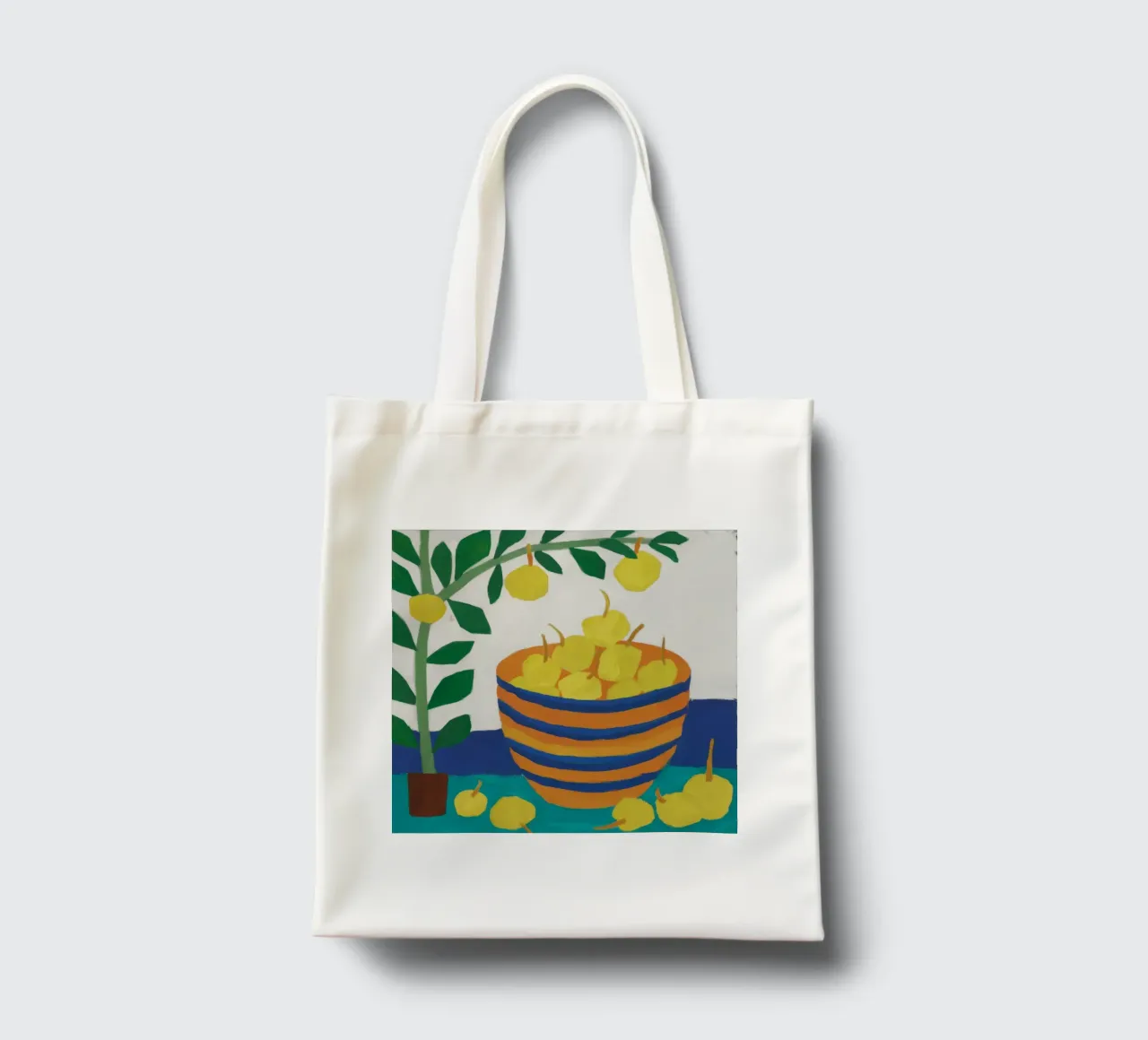 Lemon Bowl Stripes tote bag by Tiga Bersama