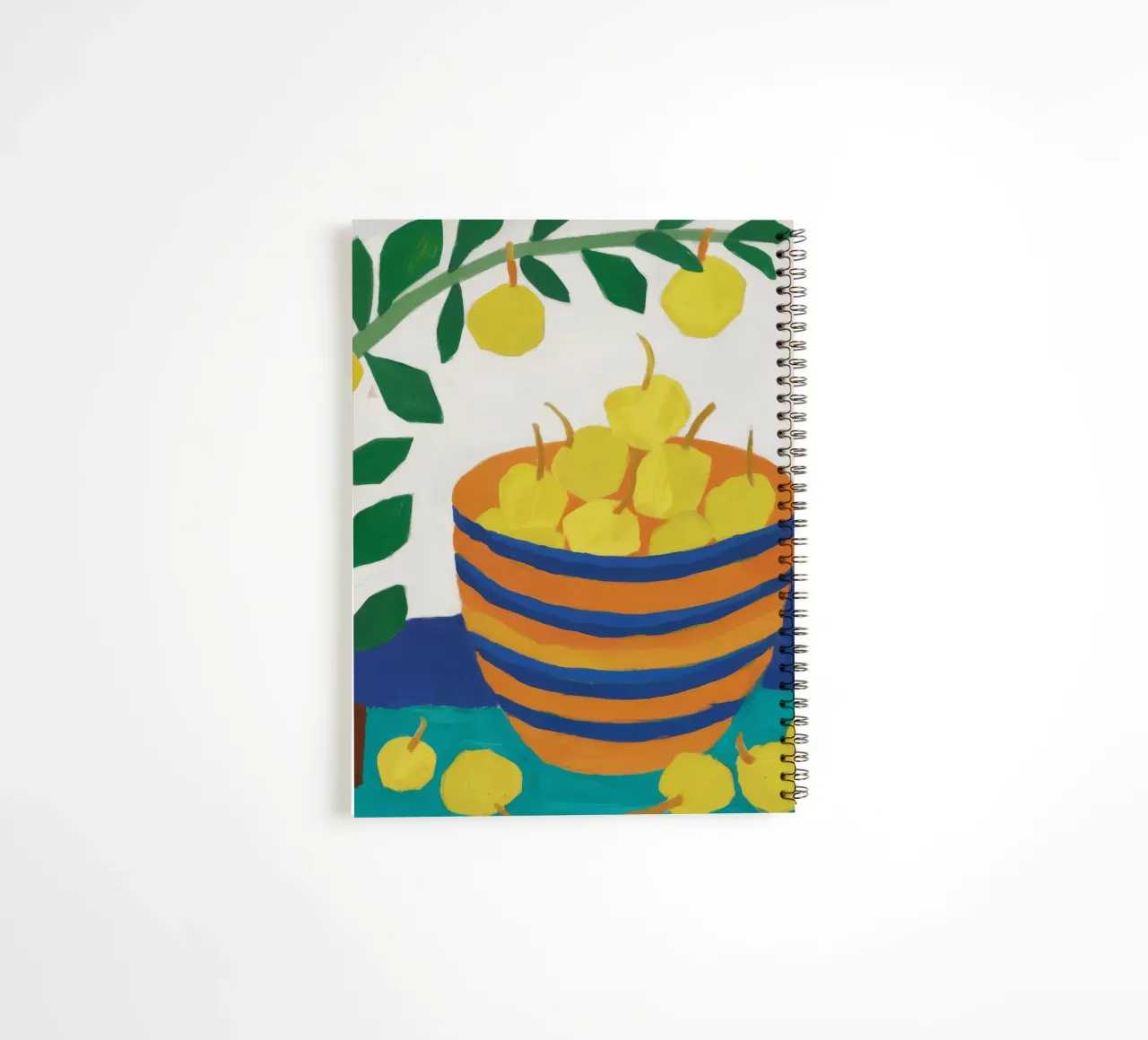 Lemon Bowl Stripes spiral notebook by Tiga Bersama