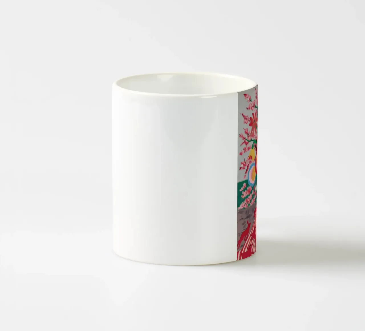 Caos a scacchi cremisi tazza in ceramica da Fable Tempa