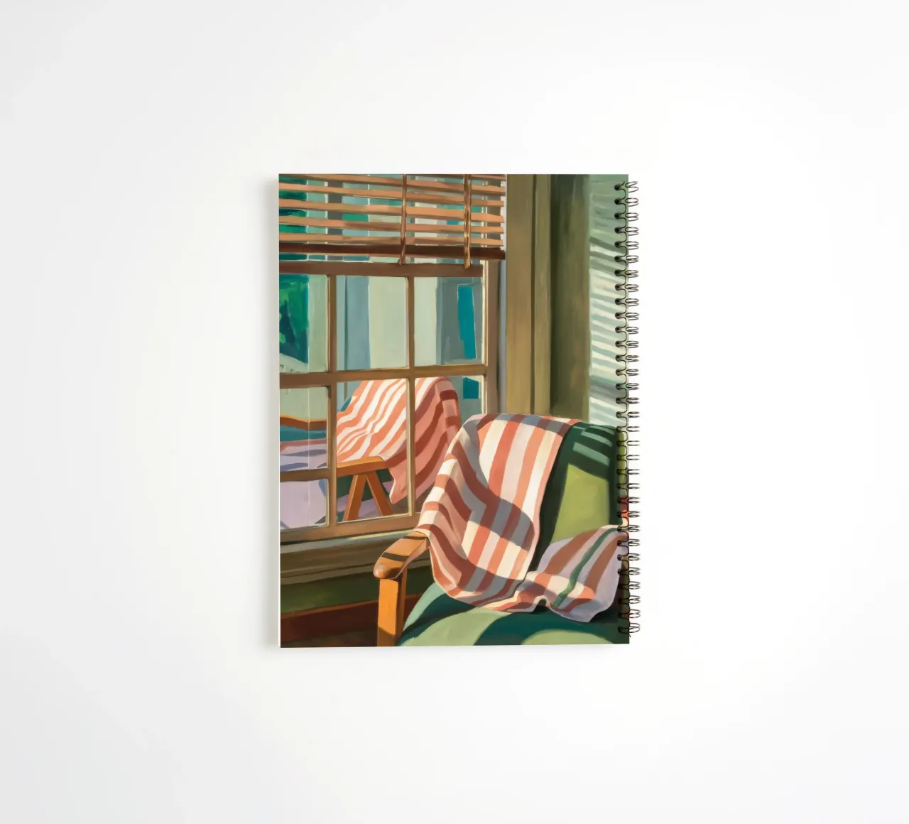 Striped Chair Sunlight spiral notebook by Pan Denim