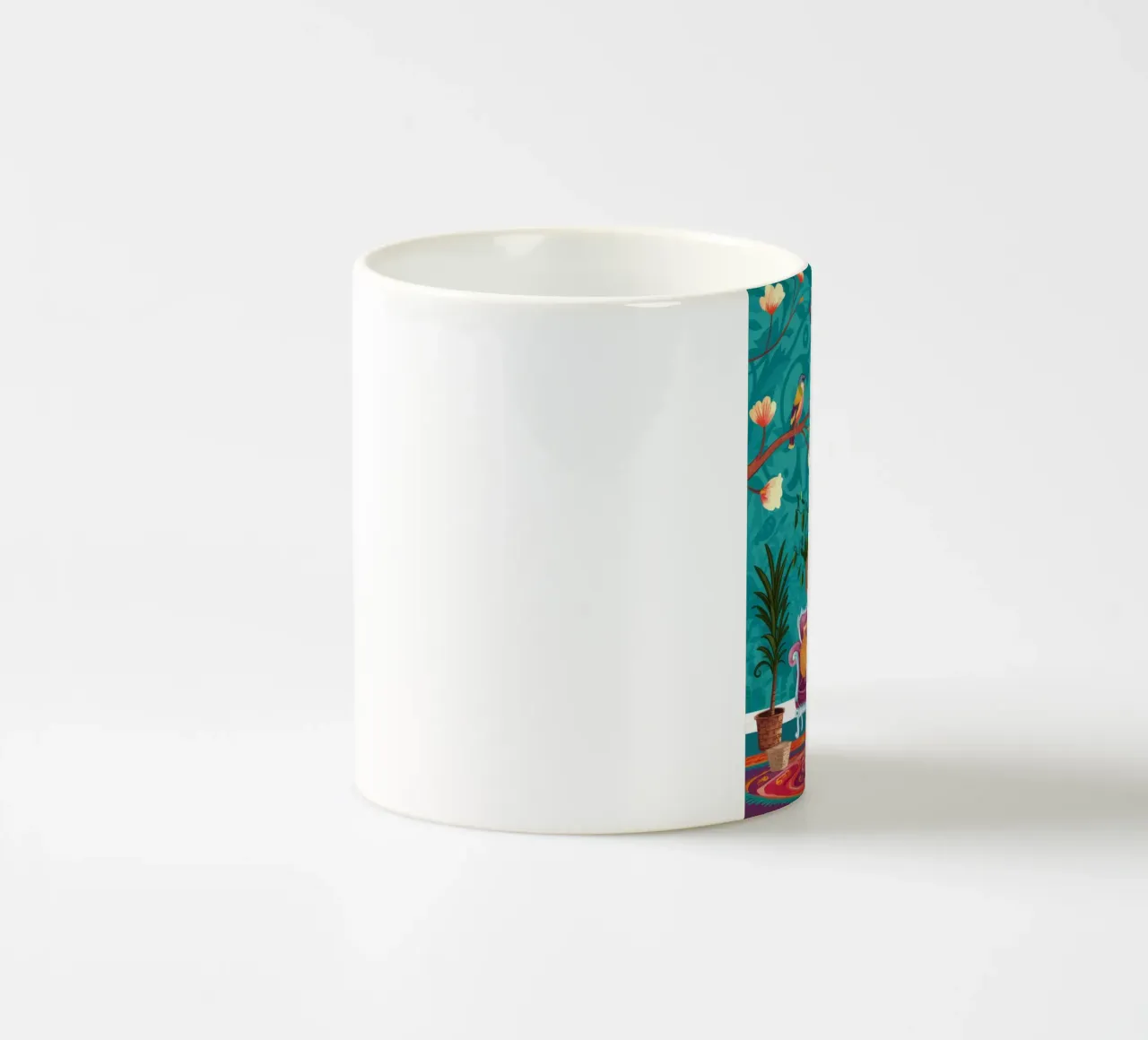 Divano in velluto Voliera tazza in ceramica da Haven Fantasy
