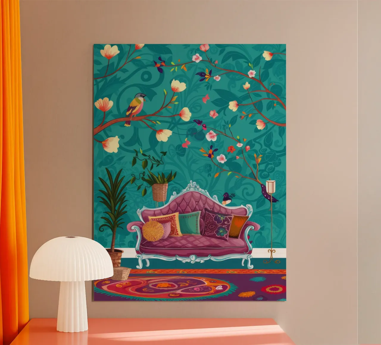 Divano in velluto Voliera poster da Haven Fantasy