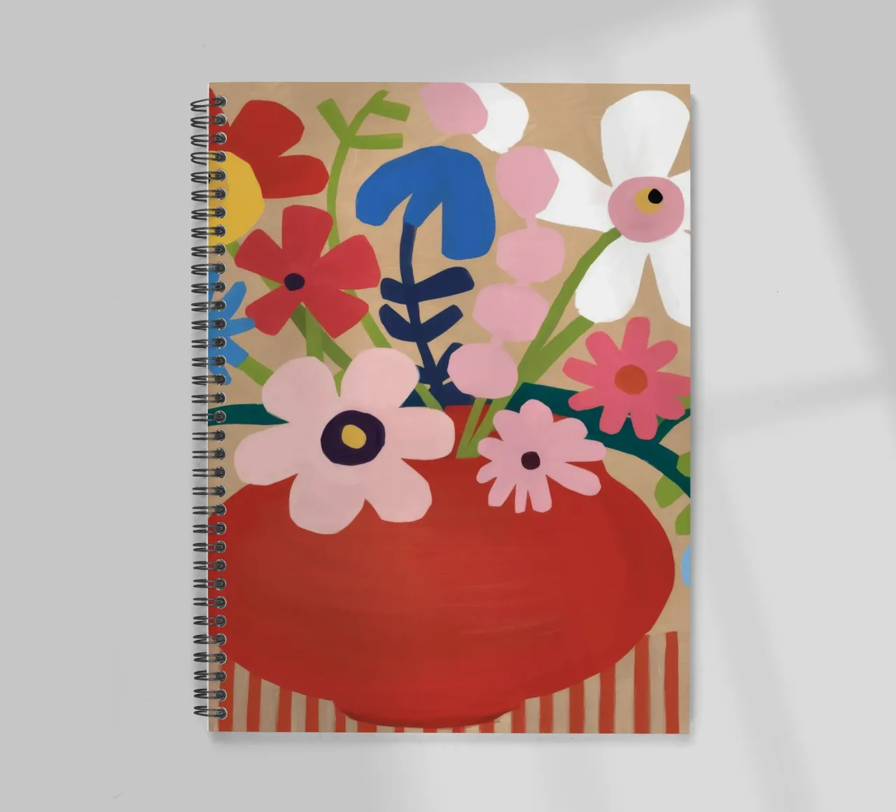 Terra Cotta Bloom spiral notebook by Fable Tempa