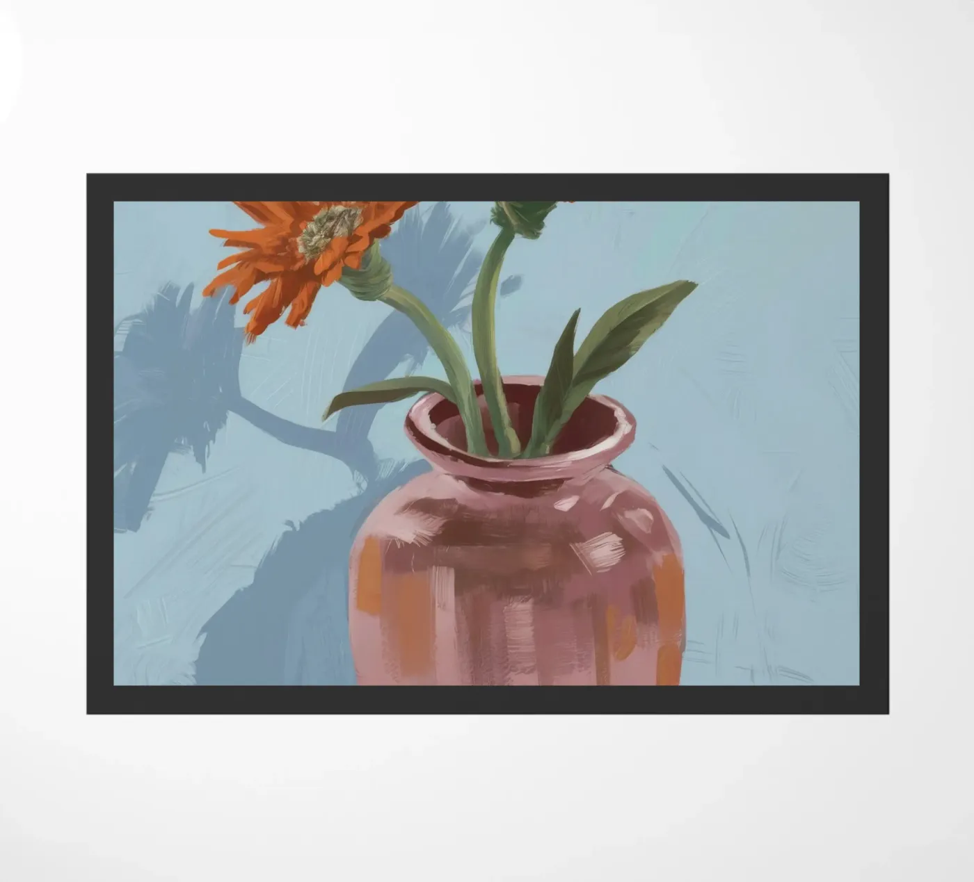 Gerbera Vase Shadow doormat by Pan Denim