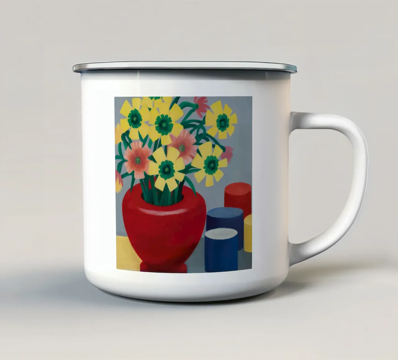 Gioia da vaso cremisi tazza in smalto da Fable Tempa