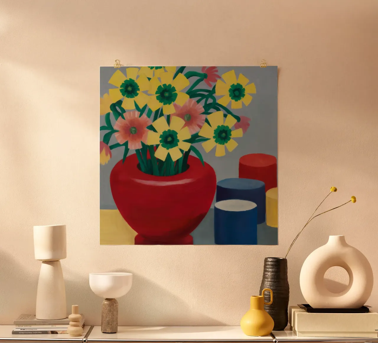 Gioia da vaso cremisi poster con telaio in plastica da Fable Tempa