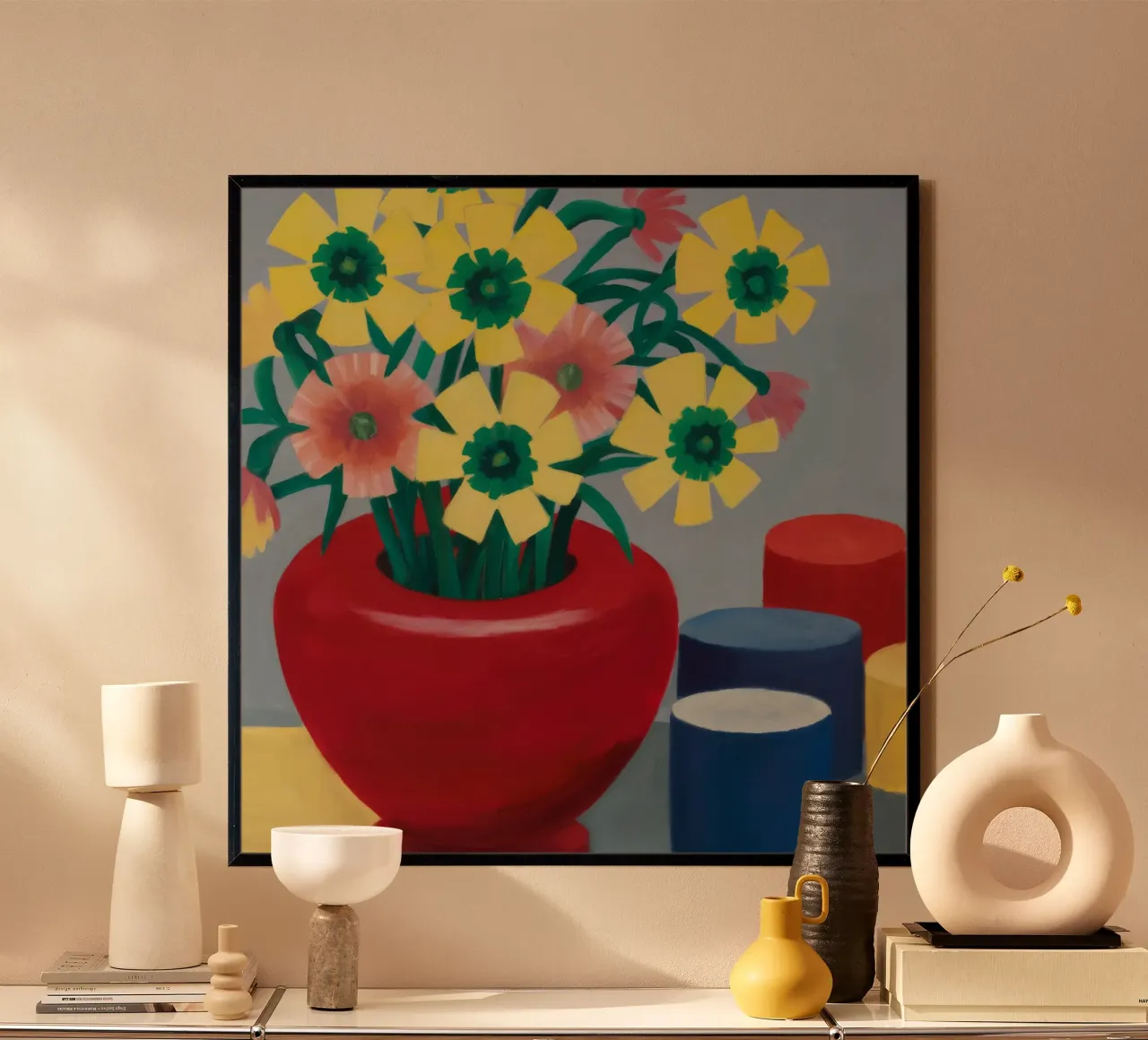 Gioia da vaso cremisi poster con telaio in plastica da Fable Tempa