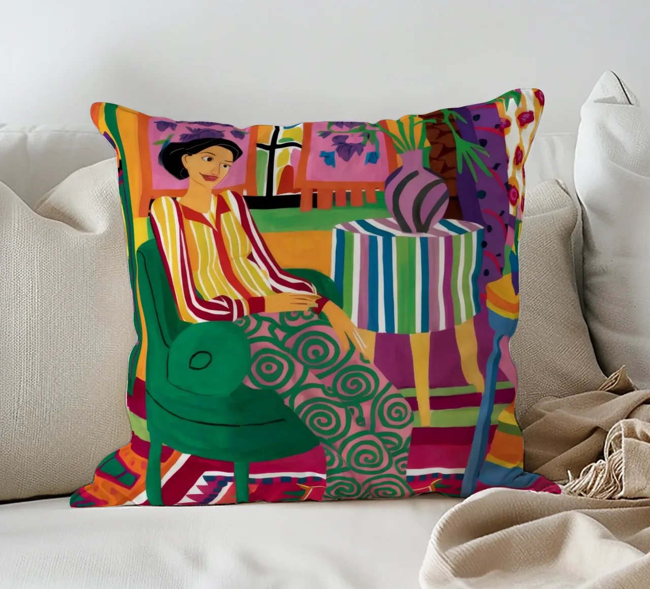 Patterned Tights Repose decorative cushion by Haven Fantasy