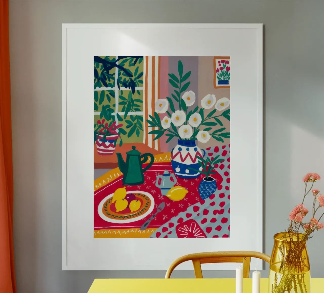 Red Table Rhapsody poster by Fable Tempa