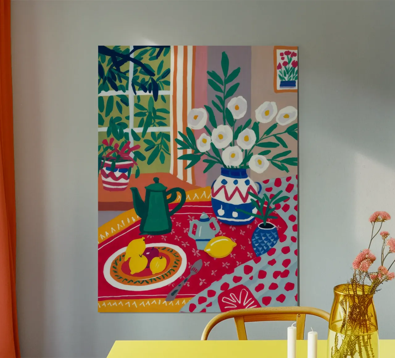 Red Table Rhapsody poster by Fable Tempa