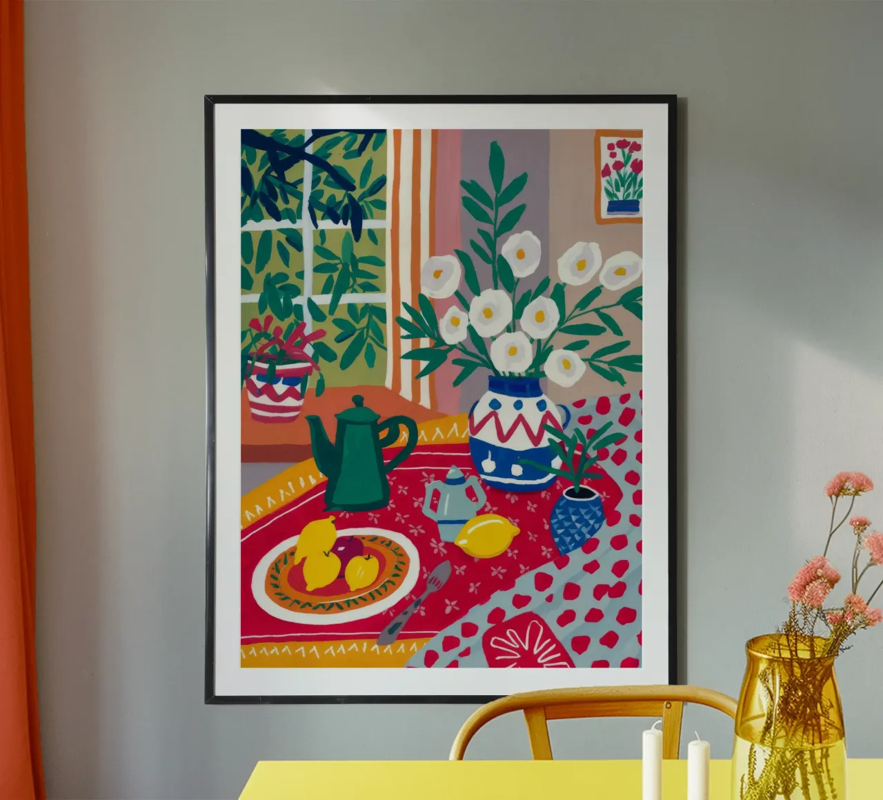 Red Table Rhapsody poster by Fable Tempa