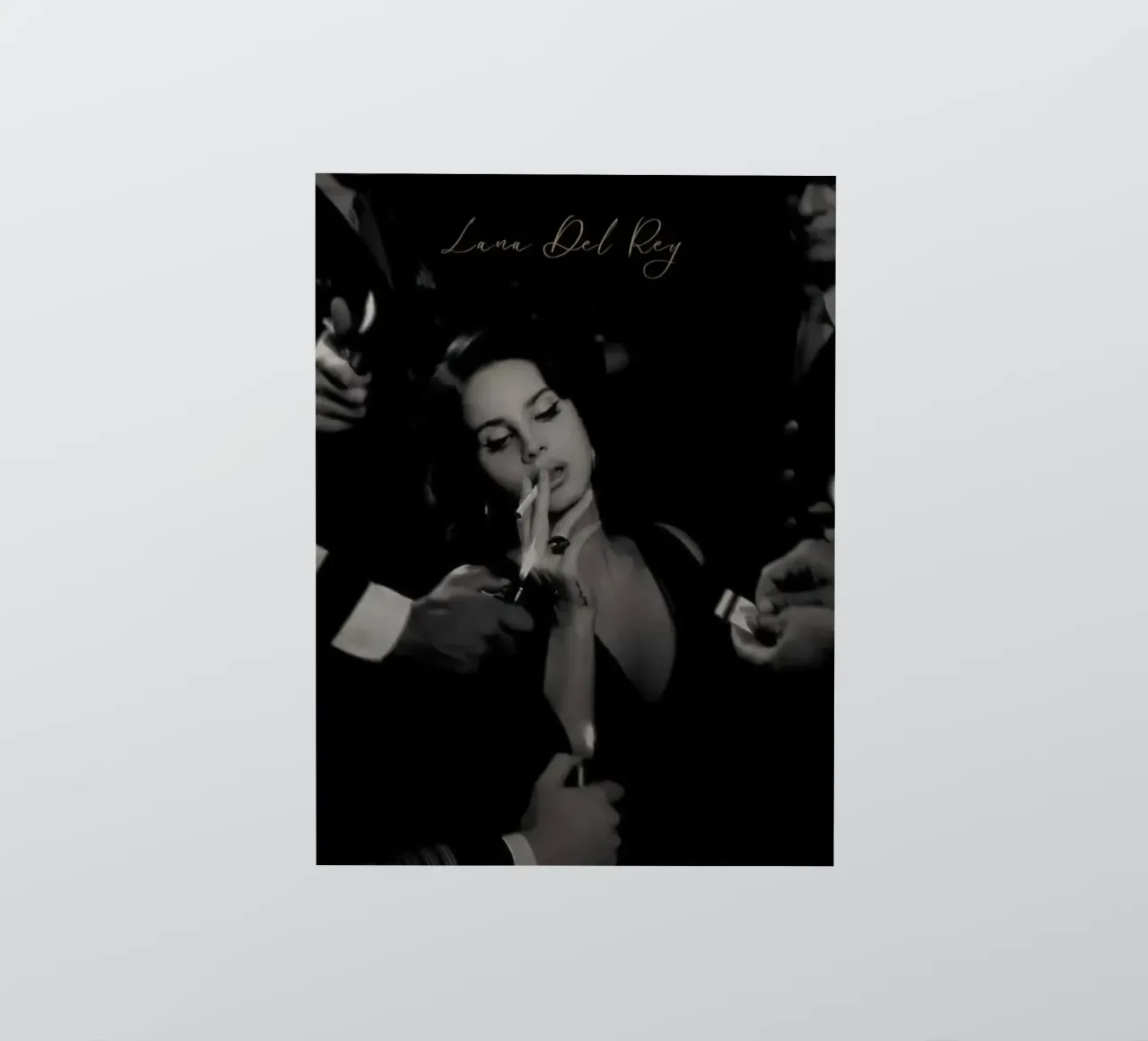 Vrouw Sigaret Lana Del rey sticker van Black And White