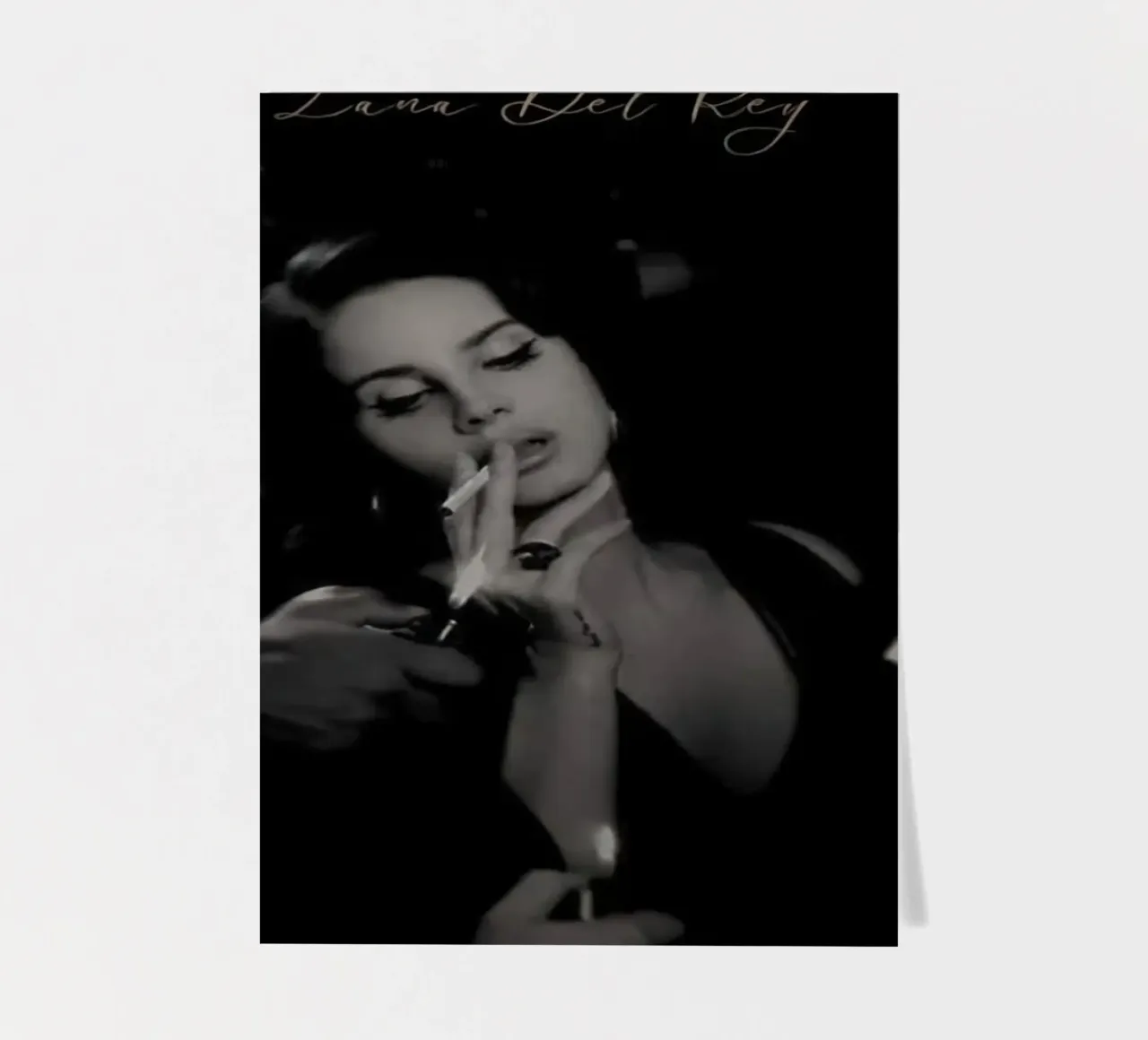 Woman Cigarette Lana Del rey sticker sheet by Black And White
