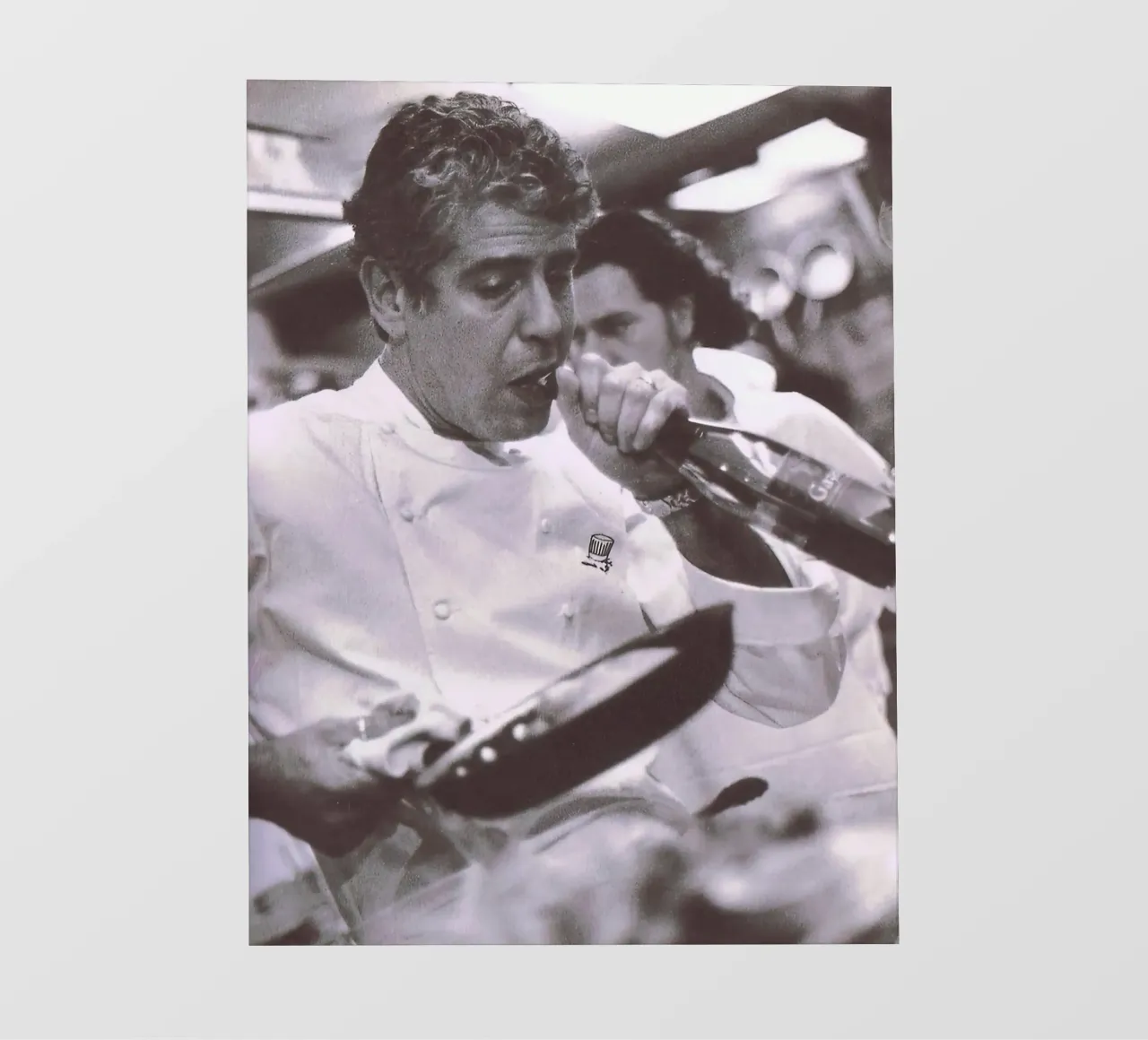 Cook And open Beer Anthony Bourdain pvc cover by Black And White