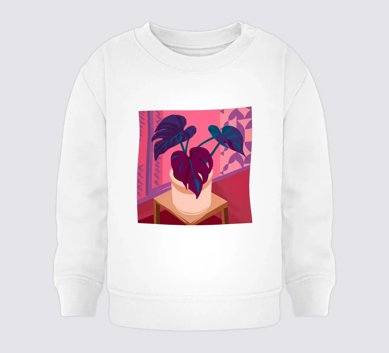 Impianto a luce rosa felpa neonato da Pan Denim