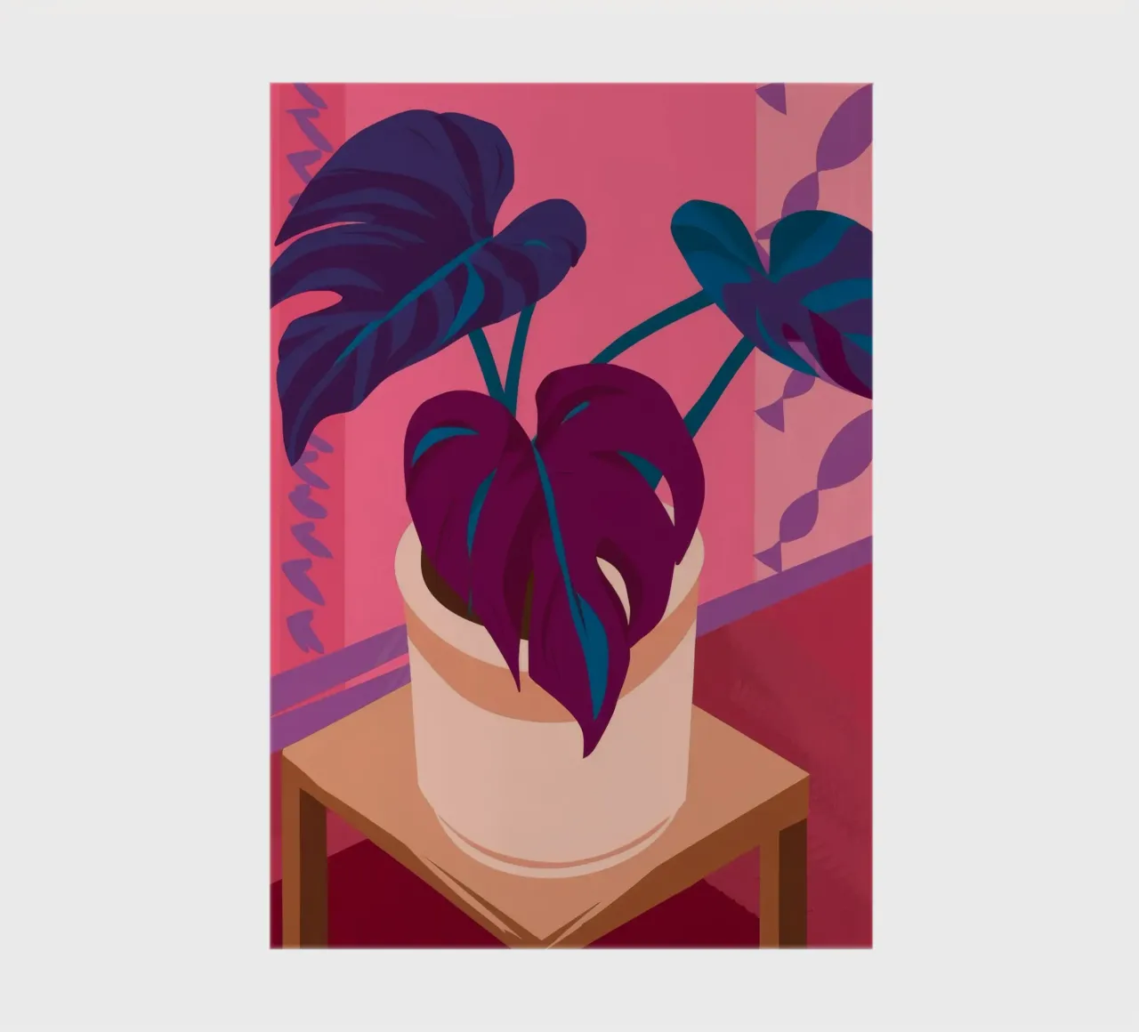 Pink Light Plant notebook by Pan Denim