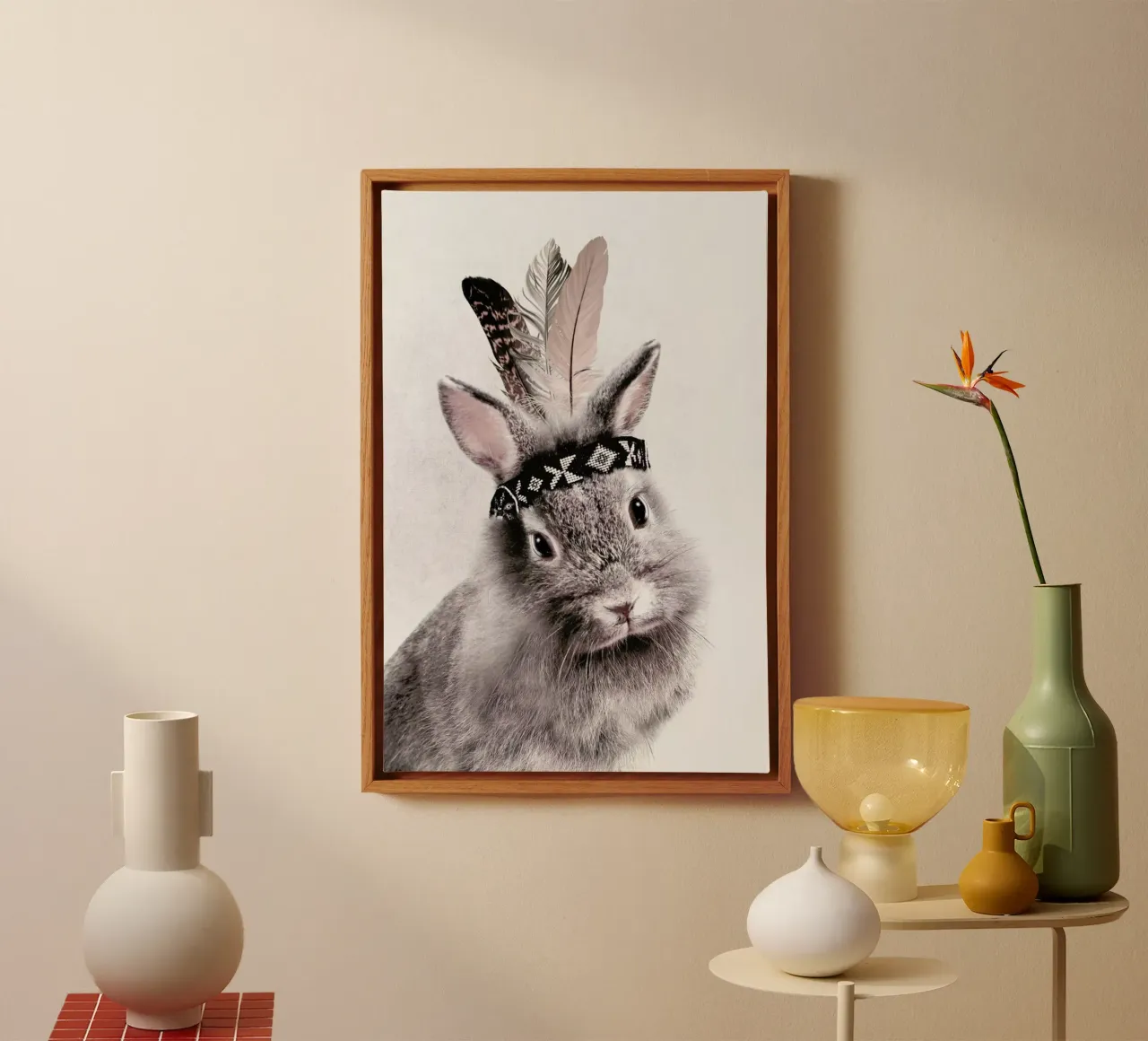Little Rabbit tela con Cornice a cassetta da Wouter Rikken