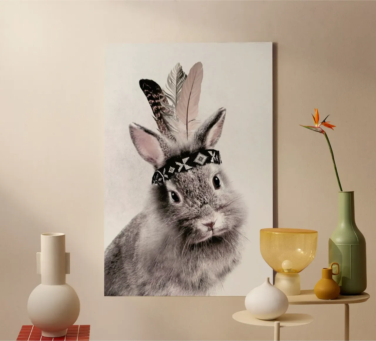 Little Rabbit tela con Cornice a cassetta da Wouter Rikken