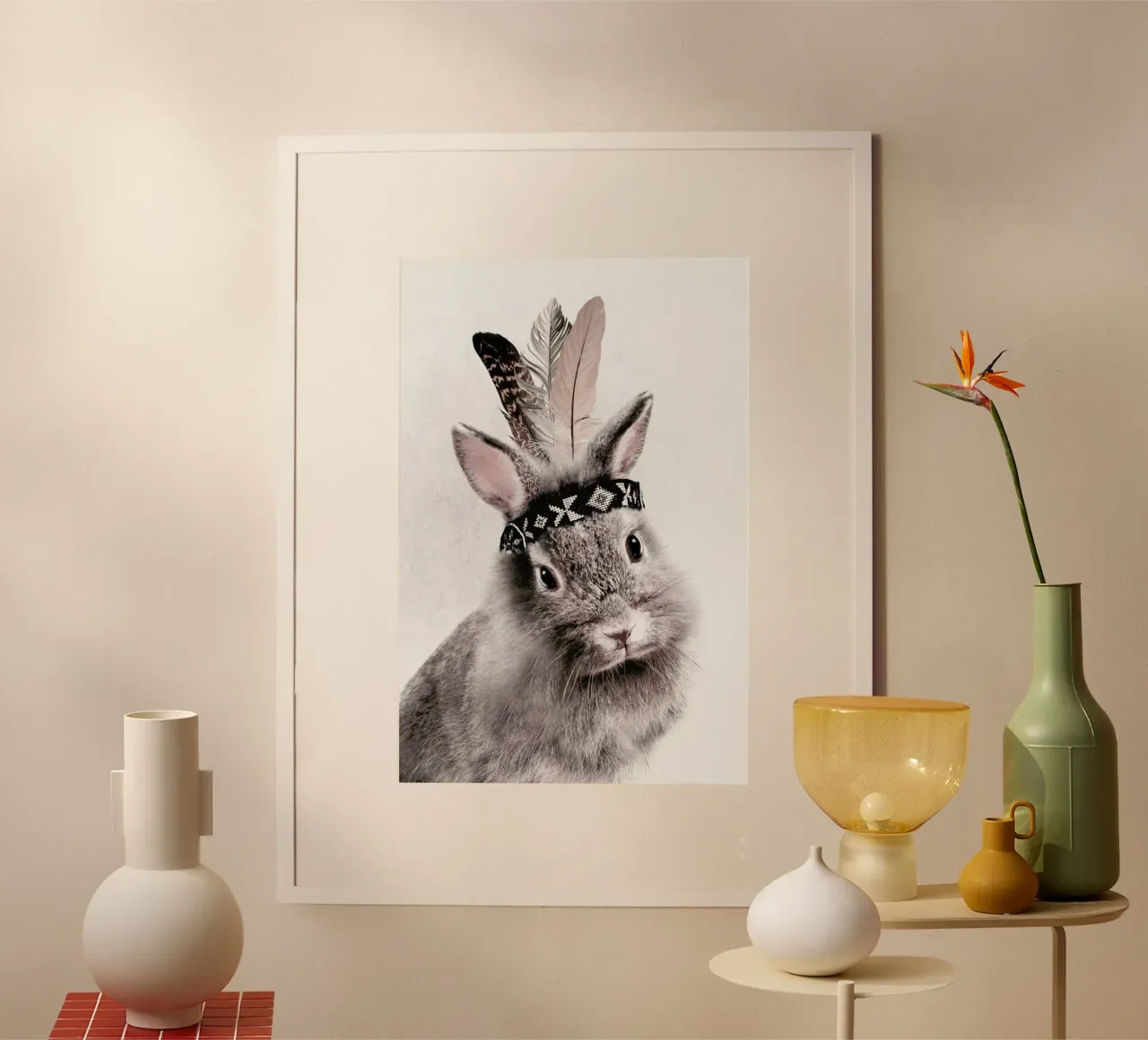 Little Rabbit poster con telaio in plastica da Wouter Rikken