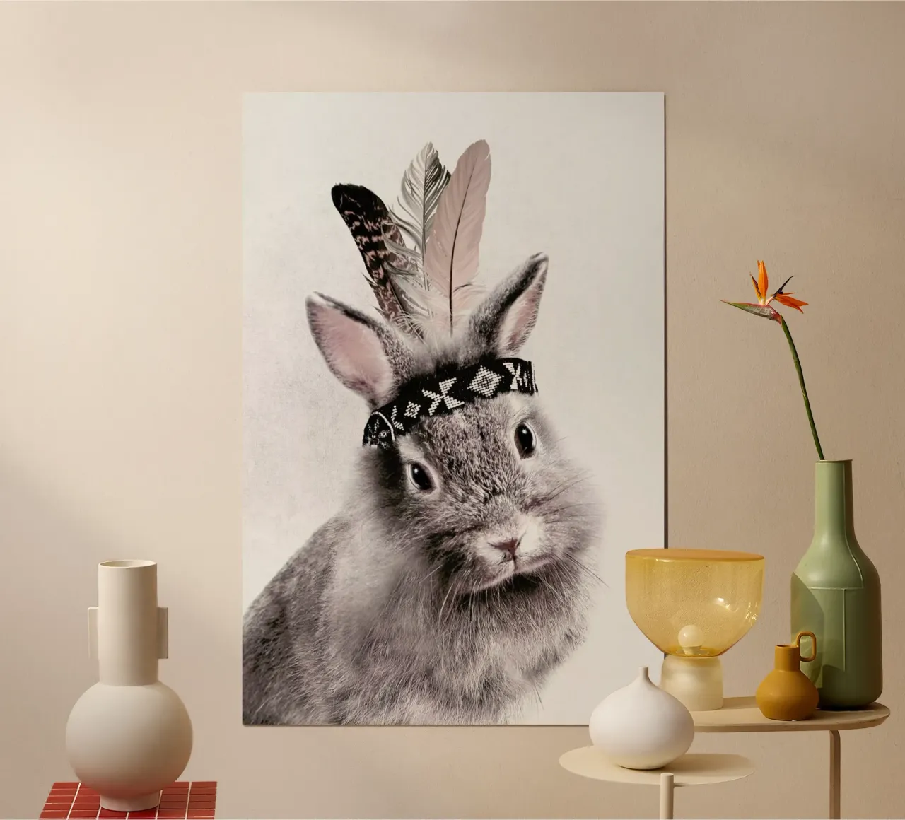 Little Rabbit poster con telaio in plastica da Wouter Rikken