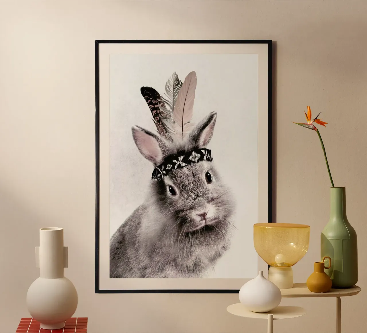 Little Rabbit poster con telaio in plastica da Wouter Rikken