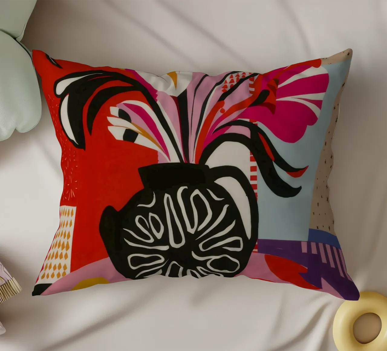 Abstract Bloom Expression decorative cushion by Fable Tempa