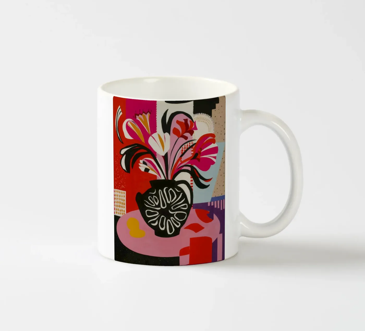 Abstract Bloom Expression ceramic mug by Fable Tempa