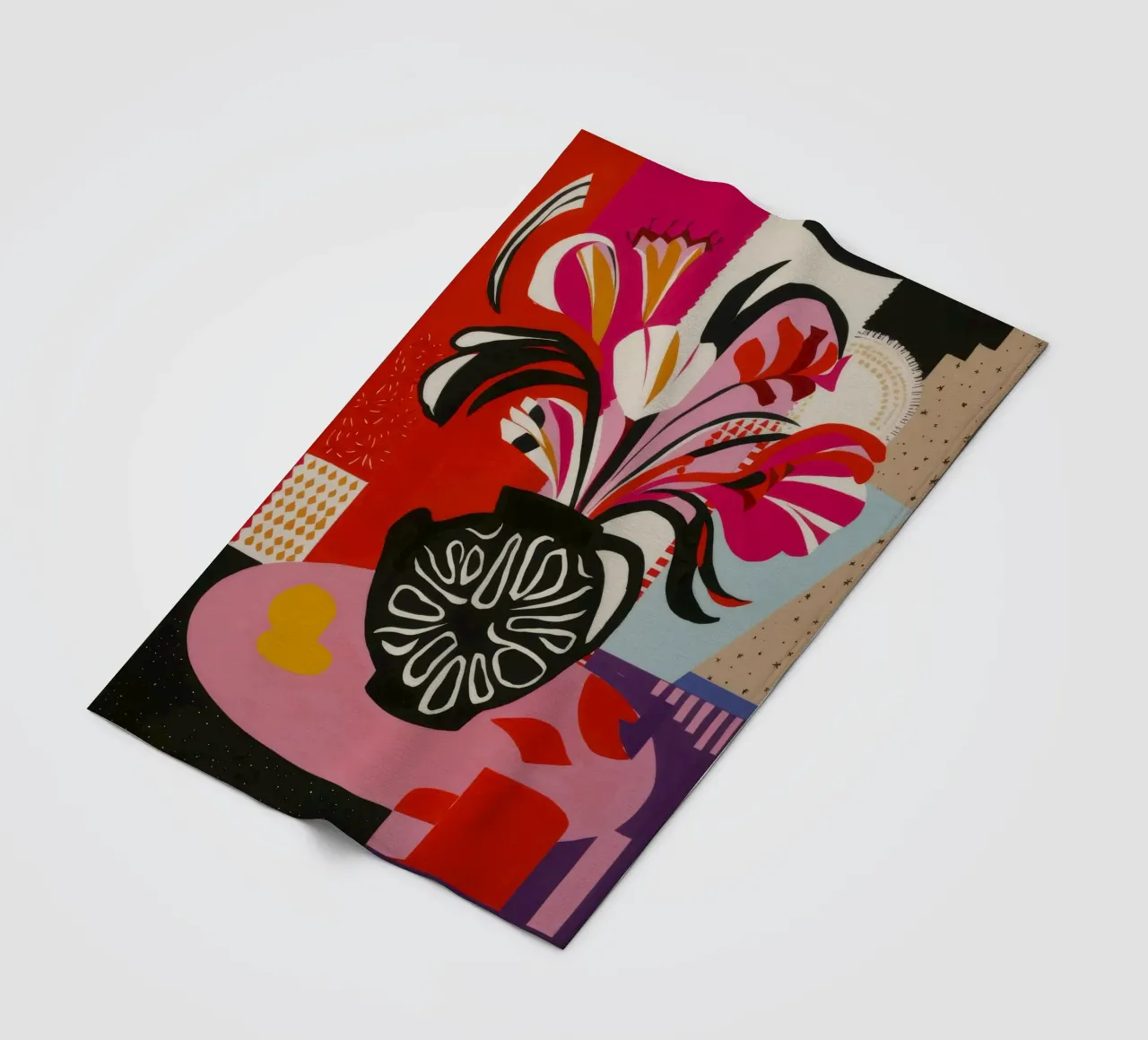 Abstracte bloei expressie fleecedeken van Fable Tempa