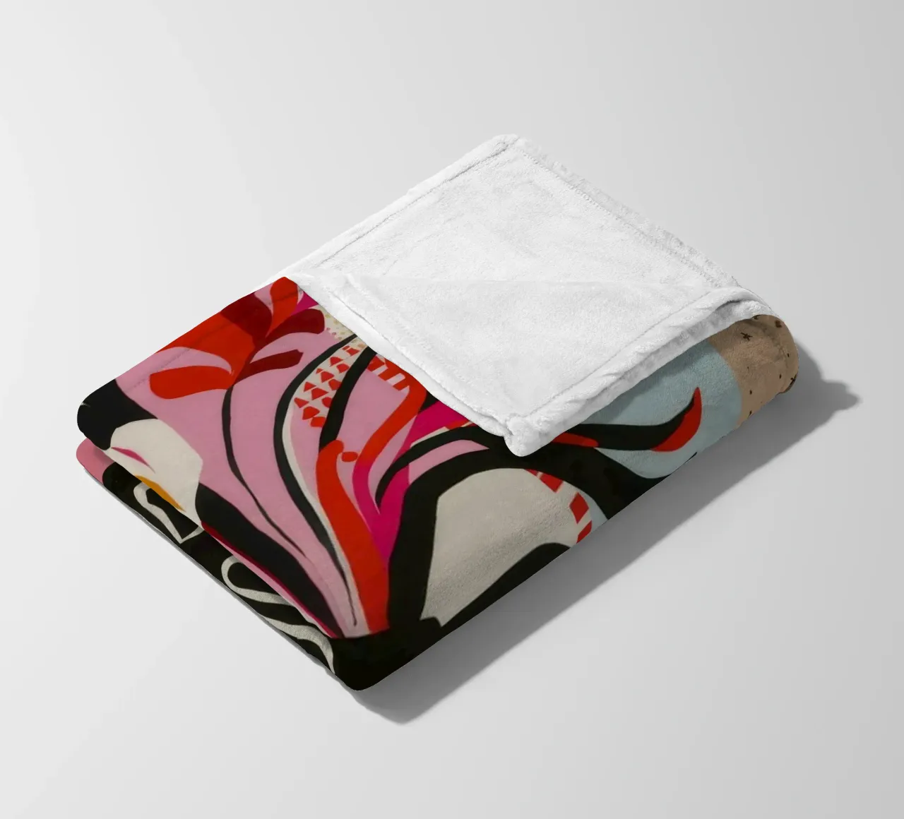 Abstracte bloei expressie fleecedeken van Fable Tempa