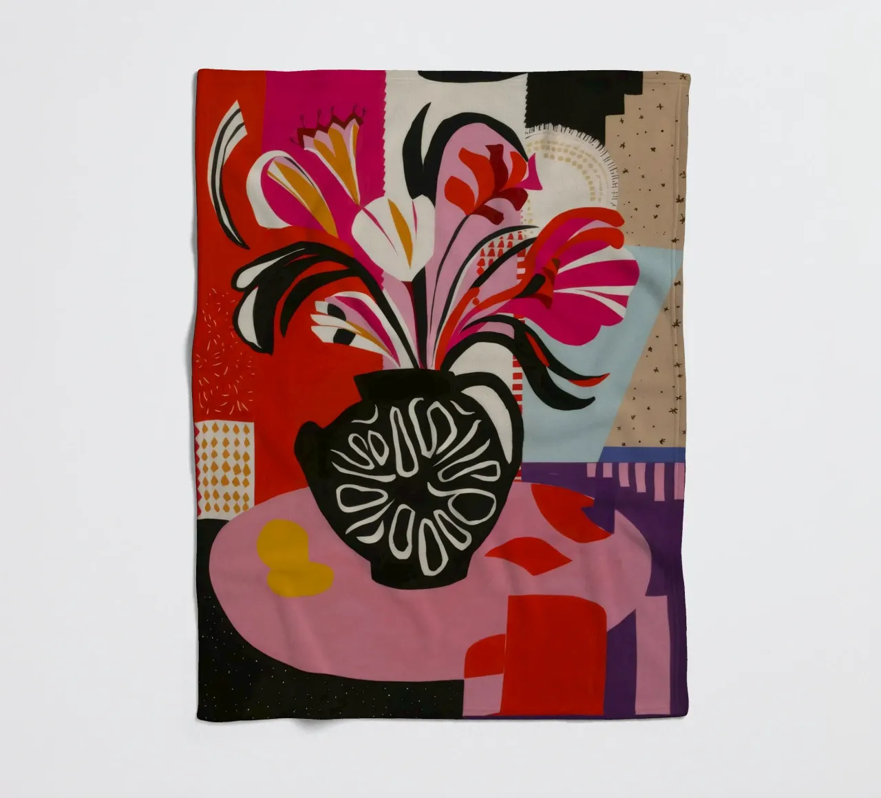 Abstracte bloei expressie fleecedeken van Fable Tempa