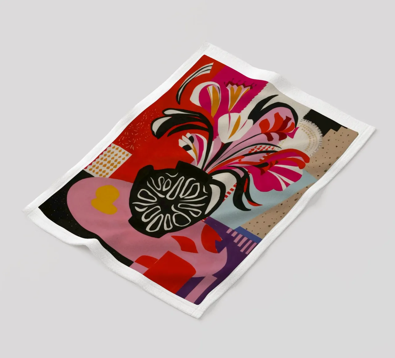 Abstracte bloei expressie fleecedeken van Fable Tempa